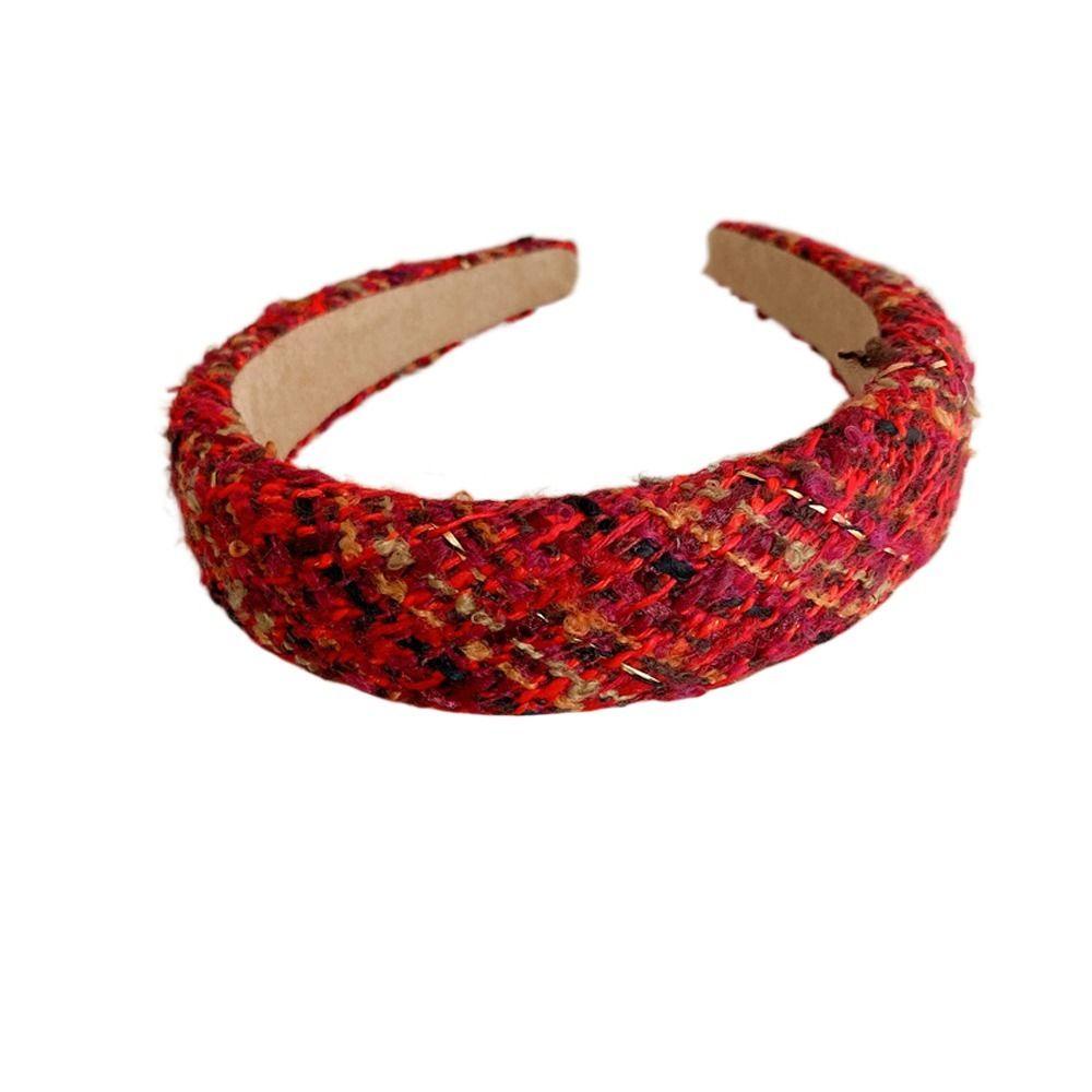 Epoch Băng Đô Cài Tóc Dệt Kim Màu Đỏ Ngọt Ngào Chống Trượt Cho Cô Dâu