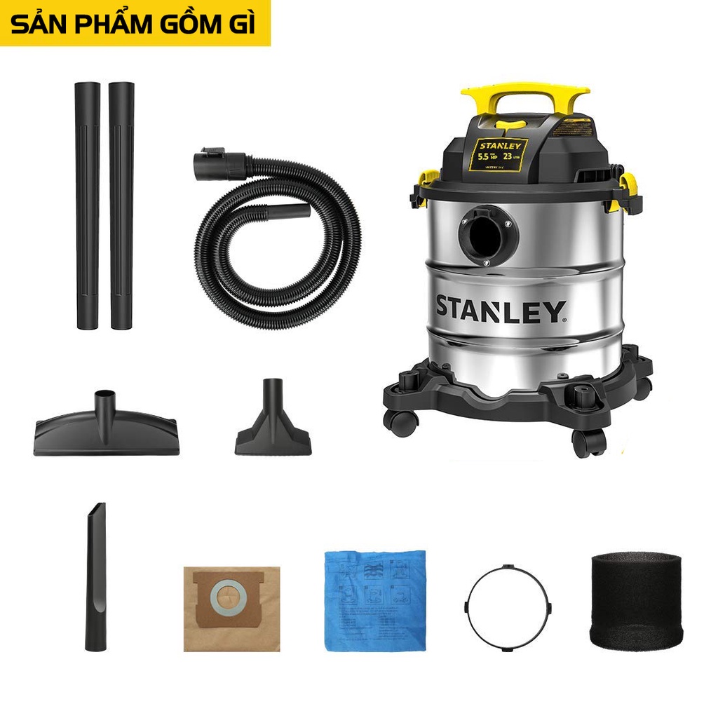 Máy hút bụi 3 chức năng Stanley USA SL19417-6A (thay thế SL19116),  dung tích 23L, công suất 4000W (5.5HP)