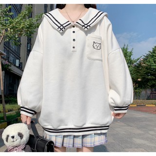 Áo sweater nữ có cổ form rộng dài chất đẹp học sinh sinh viên, áo thu đông ullzang GreenAz