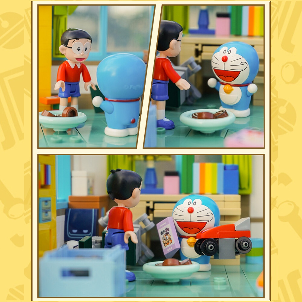 Bộ Đồ Chơi Lắp Ráp Mô Hình Doremon Nobita Shizuka Kiểu Le/g.o - Cho Bé Từ 6 Tuổi - Hiệu Keeppley