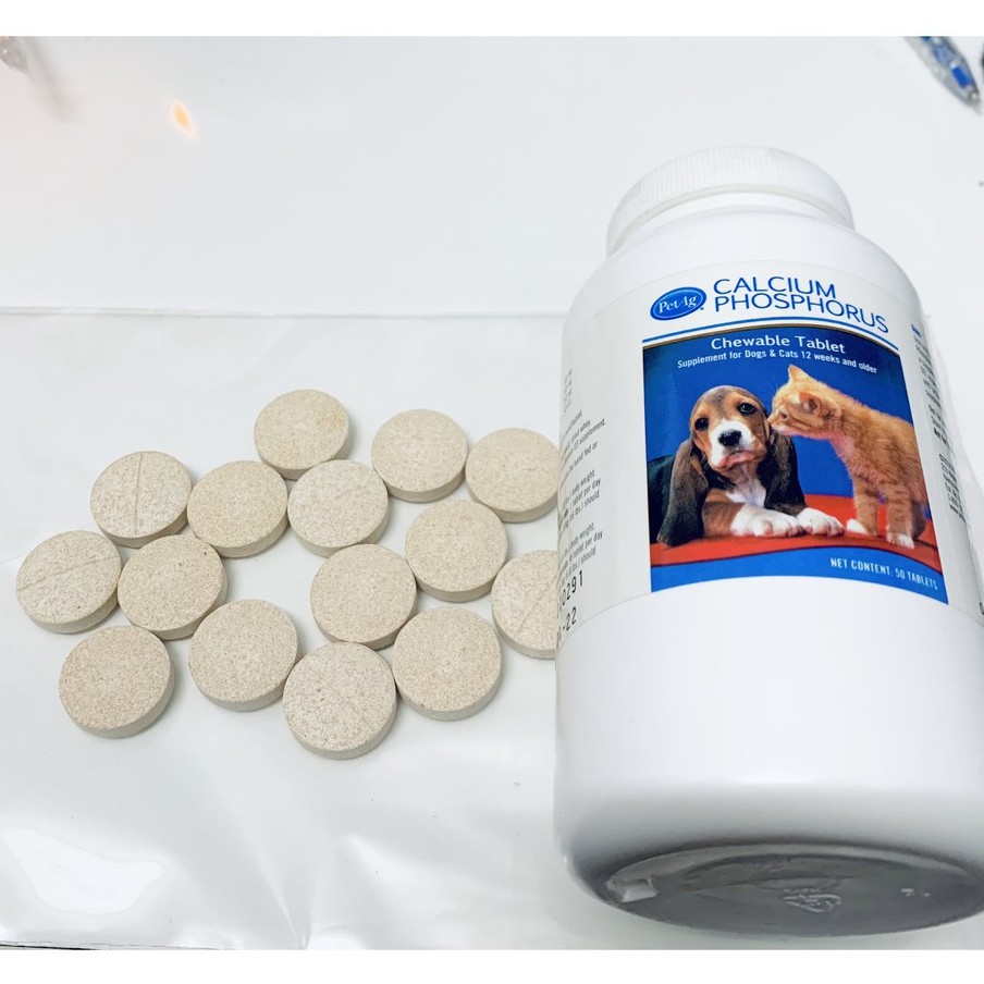 Combo lẻ Canxi Calcium Phosphorus Bổ Sung Canxi Và Khoáng Cho Chó Mèo - Hàng Mỹ nhập khẩu 100%