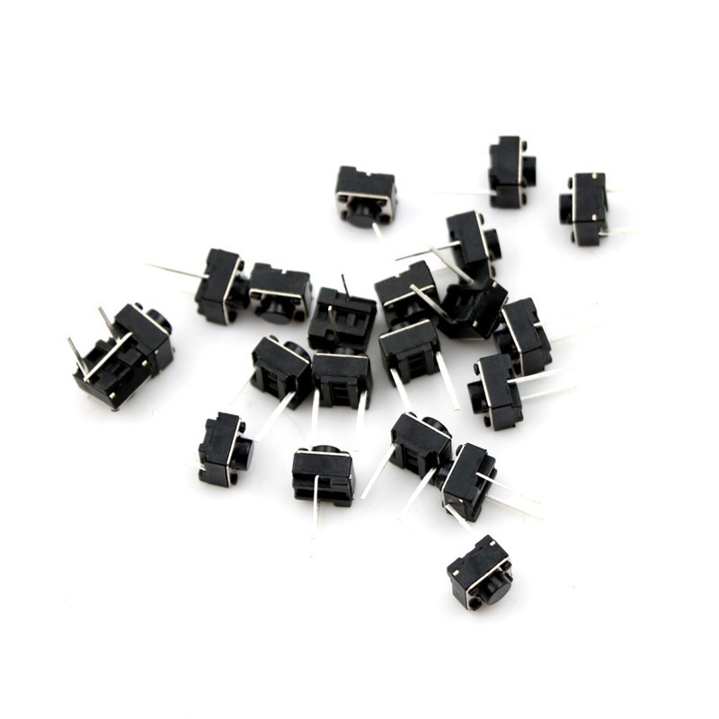 Bộ 20 công tắc nút nhấn 2 chân tạm thời 6 x 6 x 5mm ZDMX