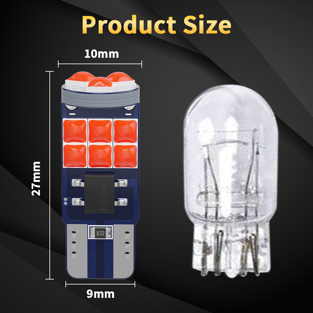 Bộ 2 Đèn LED T10 3030 15SMD DC12V Siêu Sáng Chuyên Dụng Cho Xe Hơi Xe Máy