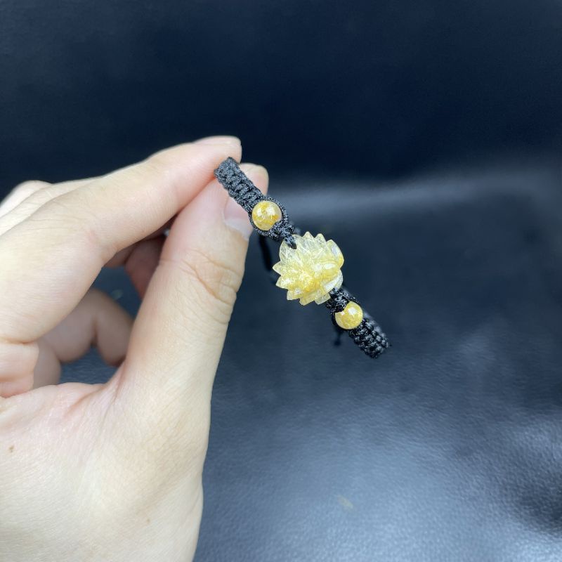 Vòng Tay Hồ Ly Chúa Đá TA Tóc Vàng ☯ Vòng Tay May Mắn ☯ Cải Vận Tình Duyên Nữ Mệnh Kim-Thổ