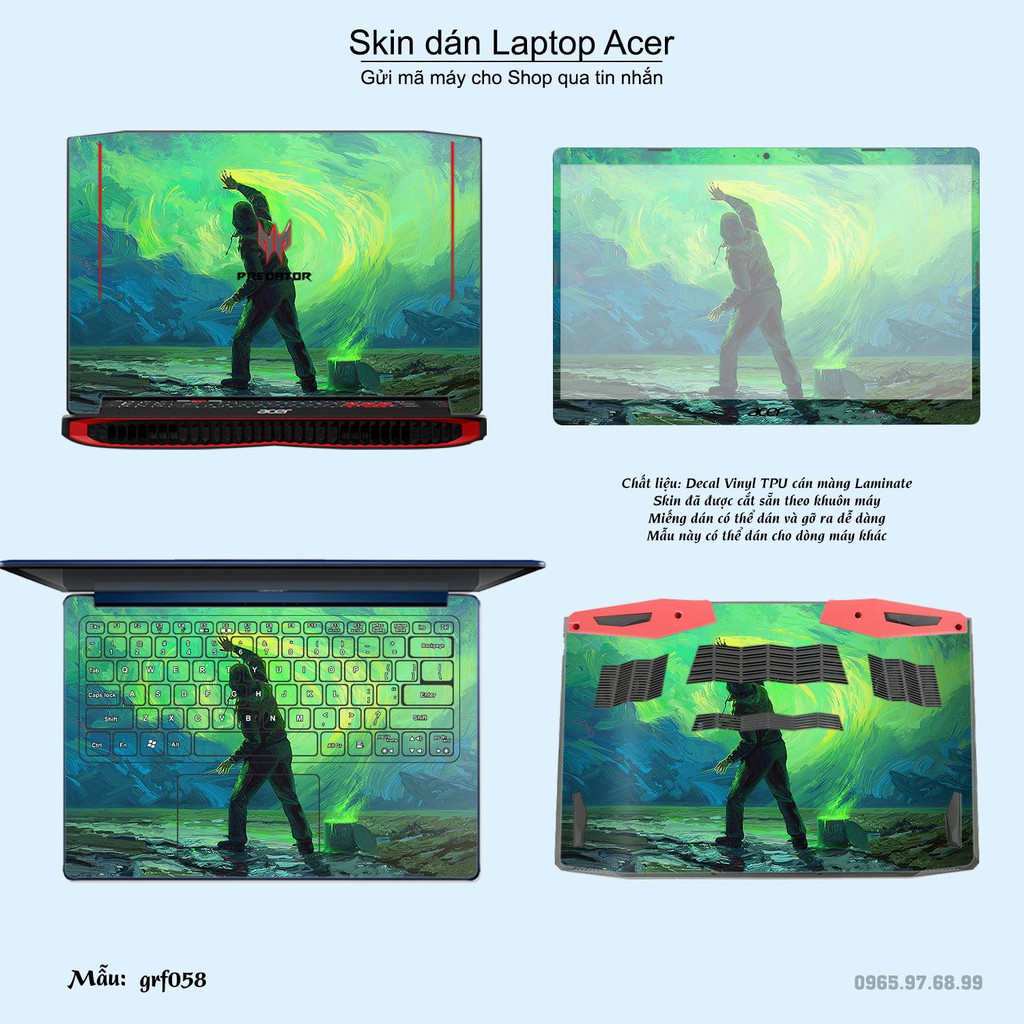 Skin dán Laptop Acer in hình nghệ thuật graffiti (inbox mã máy cho Shop)