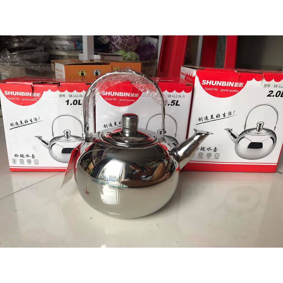 Ấm Pha Trà Inox Có Lõi Lọc Trà Shunbin
