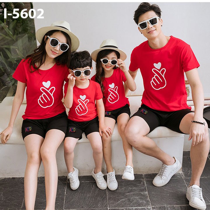 Áo Thun Đồng Phục Gia Đình In Hình Bắn Tim Local Brand DLX Áo Gia Đình Đẹp Chất Thun 35% Cotton