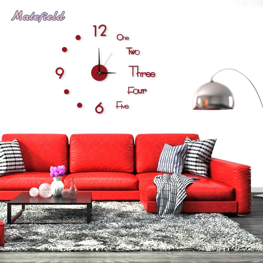 Đồng Hồ Dán Tường 3d
