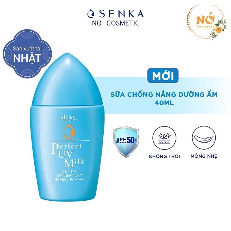 Sữa chống nắng senka Parfect UV Milk 40ml( mới 2020)