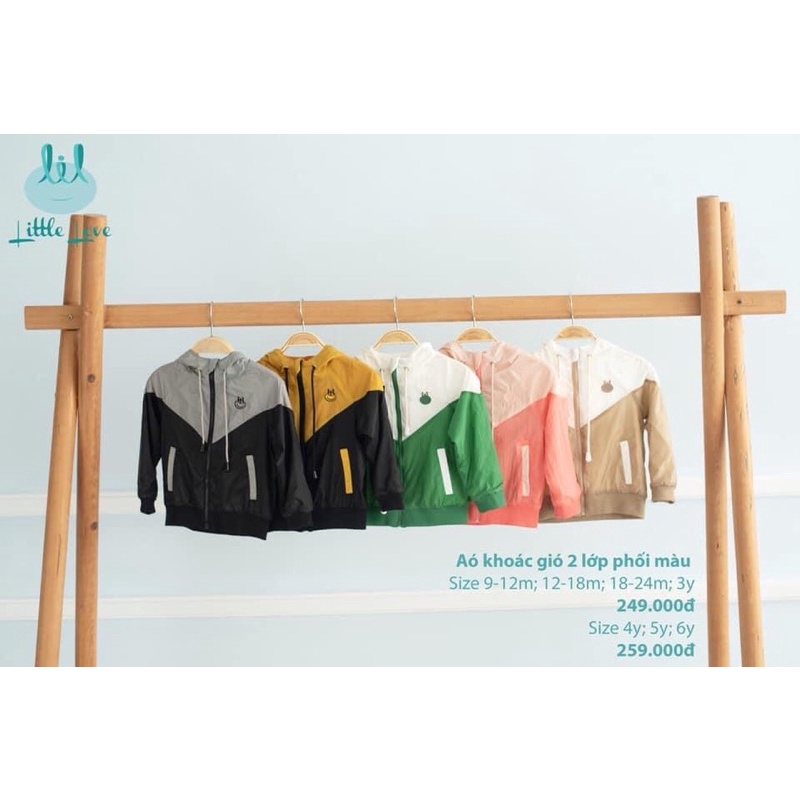 Áo gió 2 lớp siêu mềm LiL