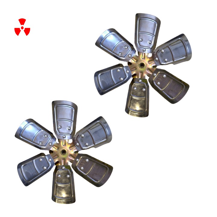 Cánh quạt inox 6 lá B3 công nghiệp cao cáp - thông gió, quạt lò , hút nhiệt bếp