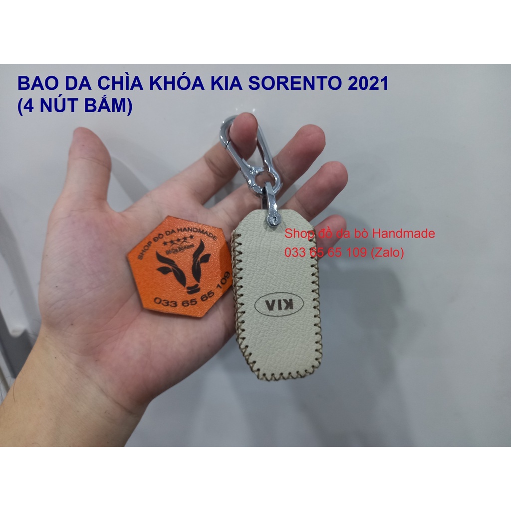 [SORENTO 2021] Bao da chìa khóa kia sorento 2021 bằng da bò, kèm tặng móc khóa, giá xưởng