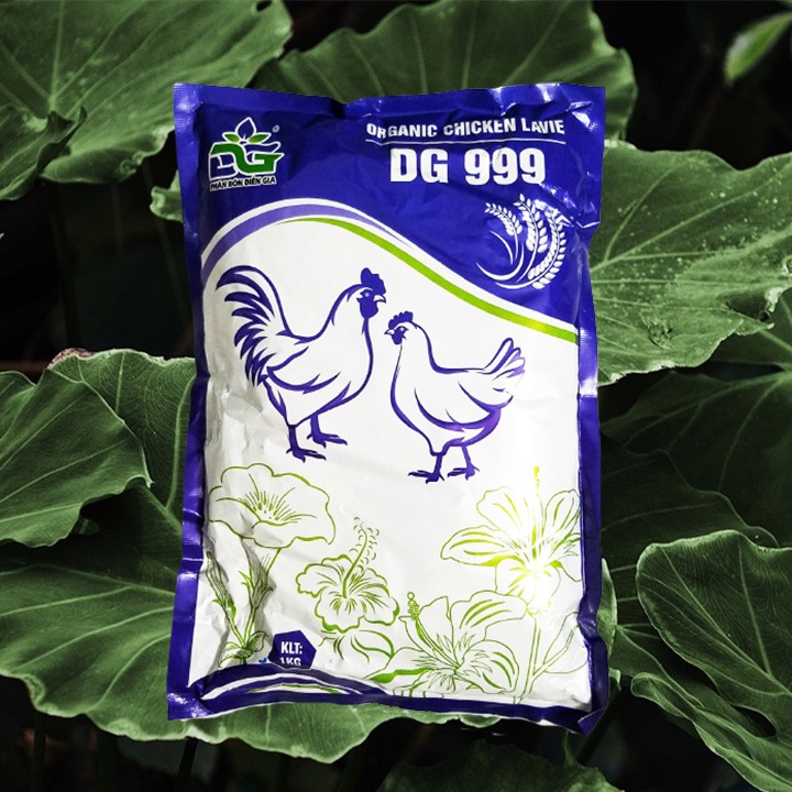 Phân gà hữ cơ Nhật Bản DG 999 dạng viên cho rau màu, hoa, cây ăn trái 1kg