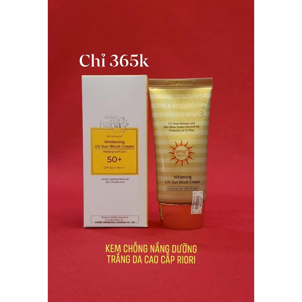 (FREESHIP) - Kem Chống Nắng Whitening UV Sun Block Cream RIORI HANA