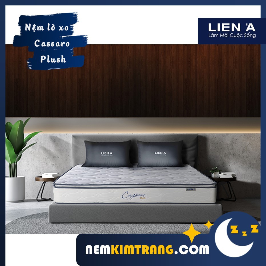 Nệm Lò Xo Liên Á Cassaro Plush Cao Cấp - CHÍNH HÃNG, BẢO HÀNH 10 NĂM