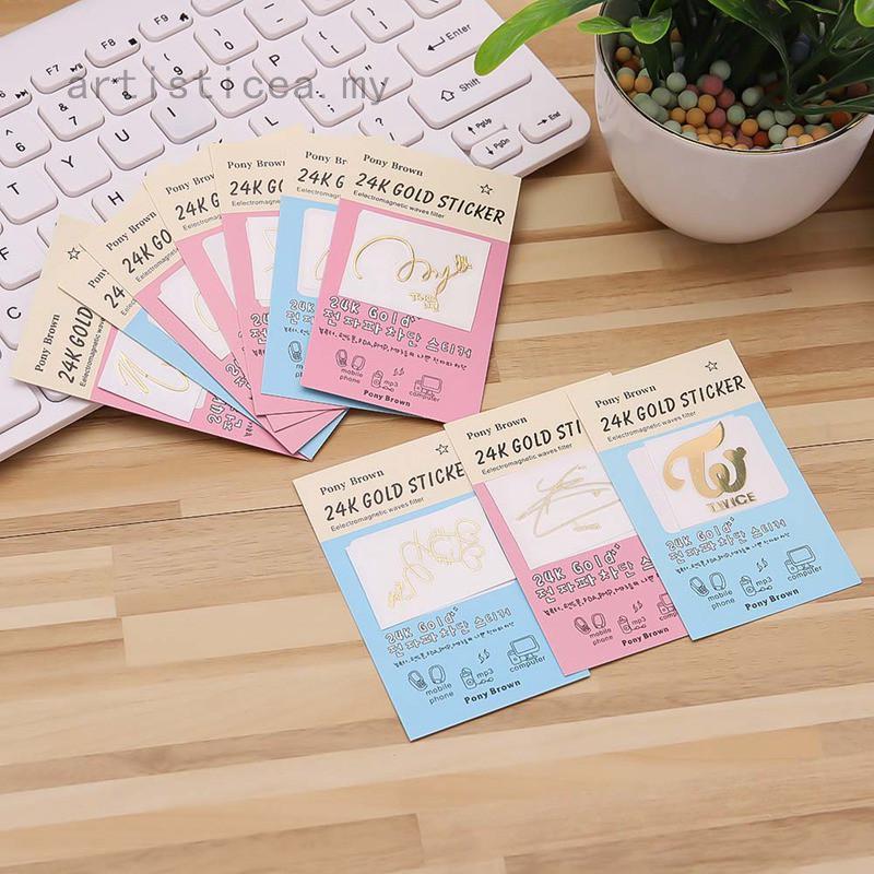 Sticker Dán Điện Thoại Chống Bức Xạ In Chữ Ký Của Nhóm Twice