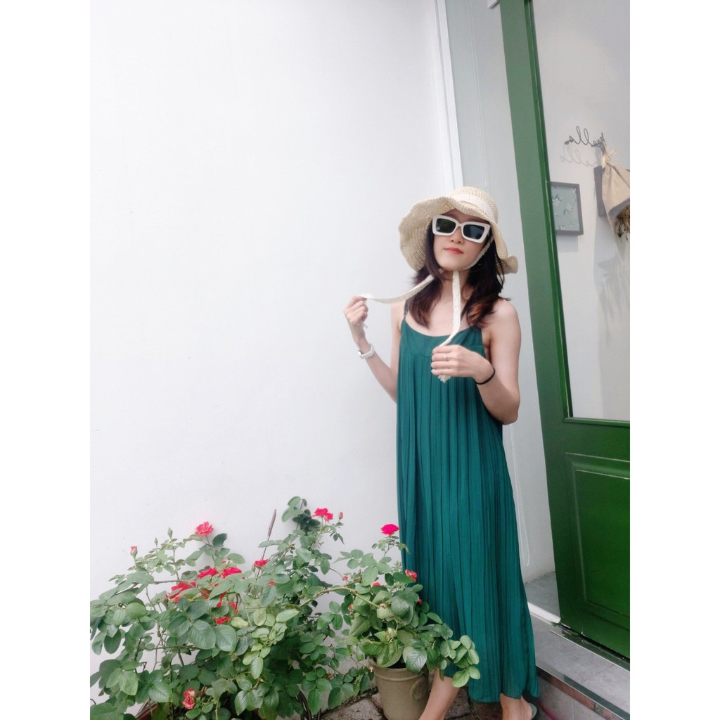 Hạt Bí Ngô - Đầm hai dây dập ly