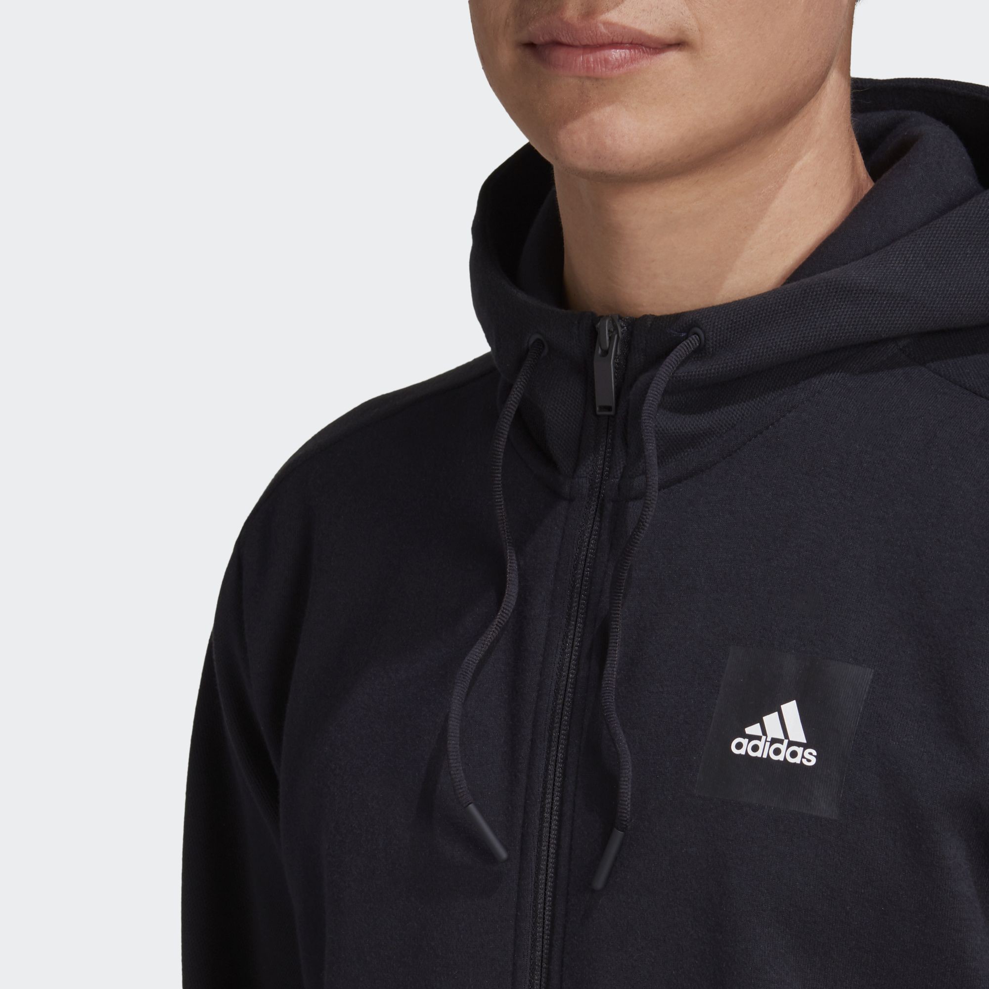 Áo Hoodie Must Haves Full-Zip Stadium Nam Màu đen FR7158 | BigBuy360 - bigbuy360.vn