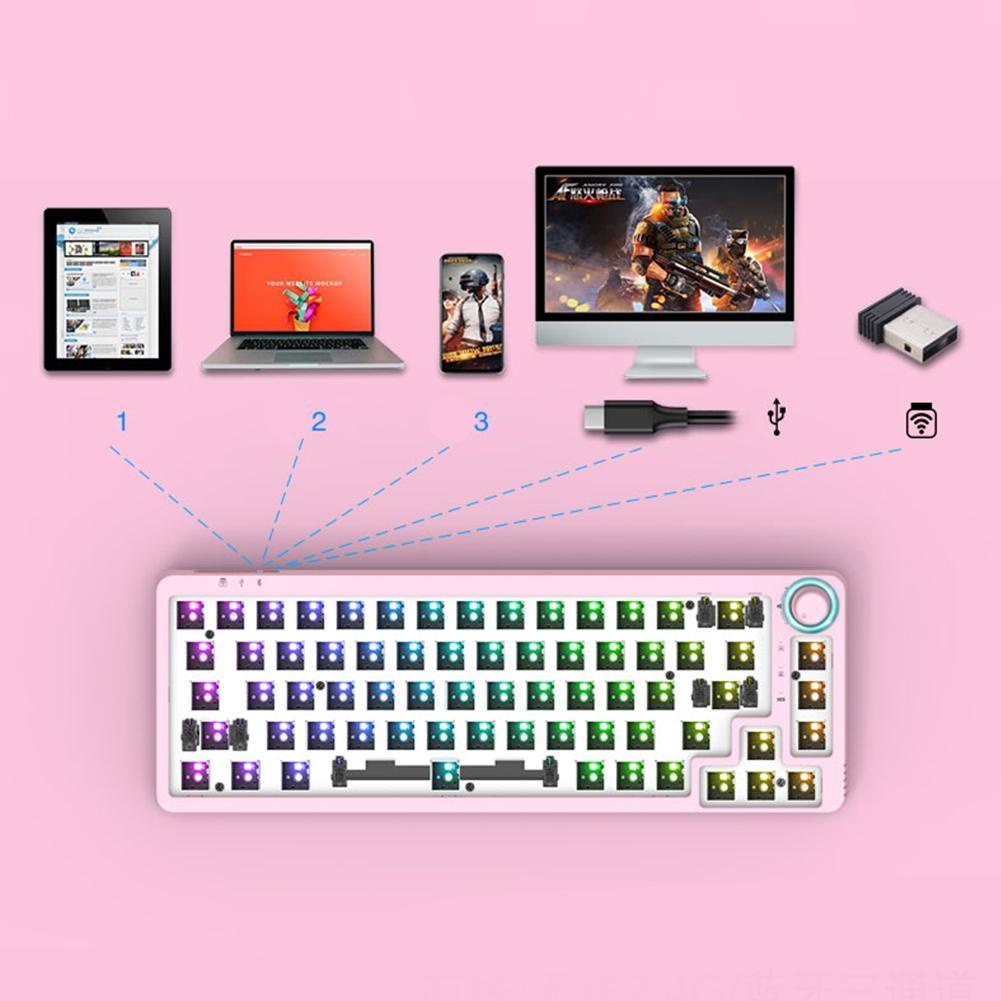 Bàn Phím Cơ DIY Hotswap Tm680 Có Dây Tương Thích Switch Cherry Mx Gateron Kailh