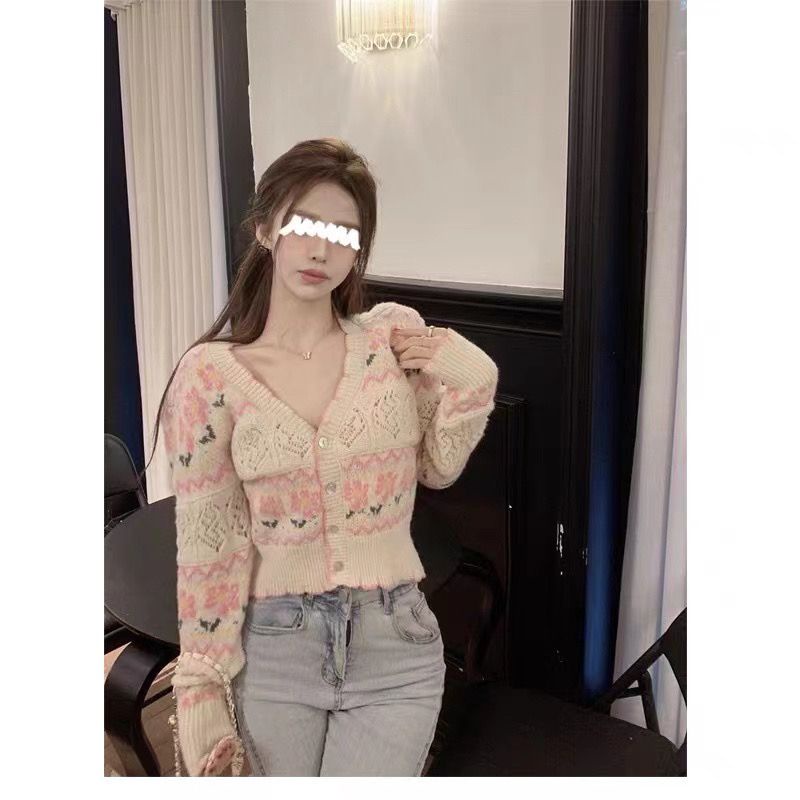 Áo Cardigan Dệt Kim Cổ Chữ v Thời Trang Mùa Thu 2022 Cho Nữ