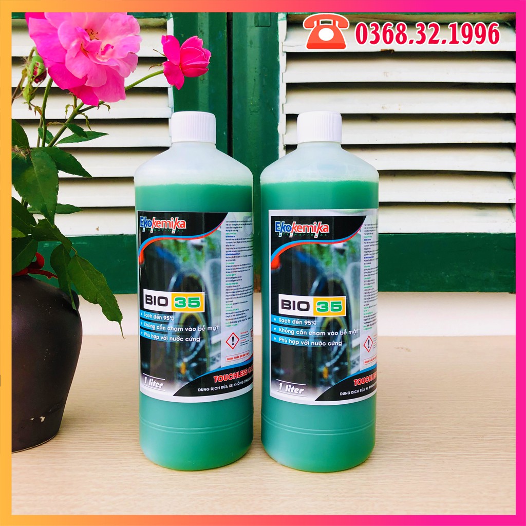 Nước Rửa Xe Không Chạm - Dung Dịch Rửa Xe Ô Tô, Xe Máy EKOKEMIKA Bio 35 - 1L(chính hãng) TẶNG KHĂN LAU ĐA NĂNG