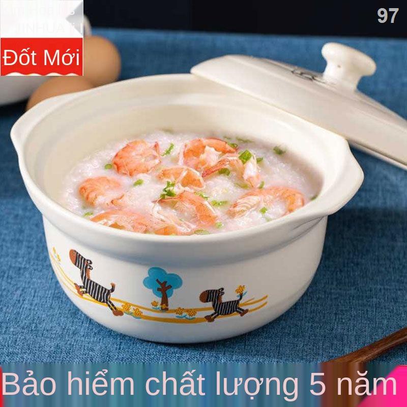 NKim Hoa sứ liti nồi hầm gốm ngọn lửa nấu canh ga đất chịu nhiệt độ cao lớn đá bếp