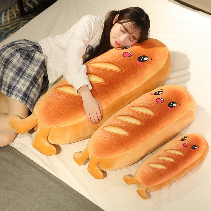 Gối Ôm Nhồi Bông Hình Bánh Mì Dễ Thương Dùng Làm Quà Tặng Sinh Nhật Cho Bé Gái