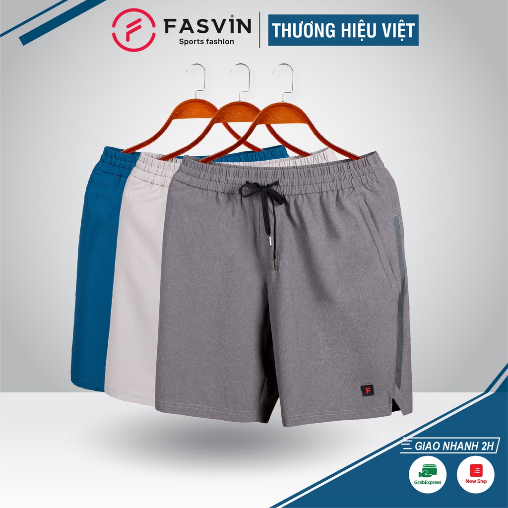 Quần short thể thao nam Fasvin S20203.HN chất vải mềm nhẹ co giãn dễ chịu