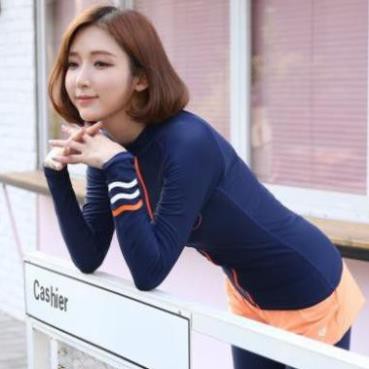 Áo bơi dài tay kéo khóa nữ Sbart màu đơn  ཾ  ཾ ་ | BigBuy360 - bigbuy360.vn