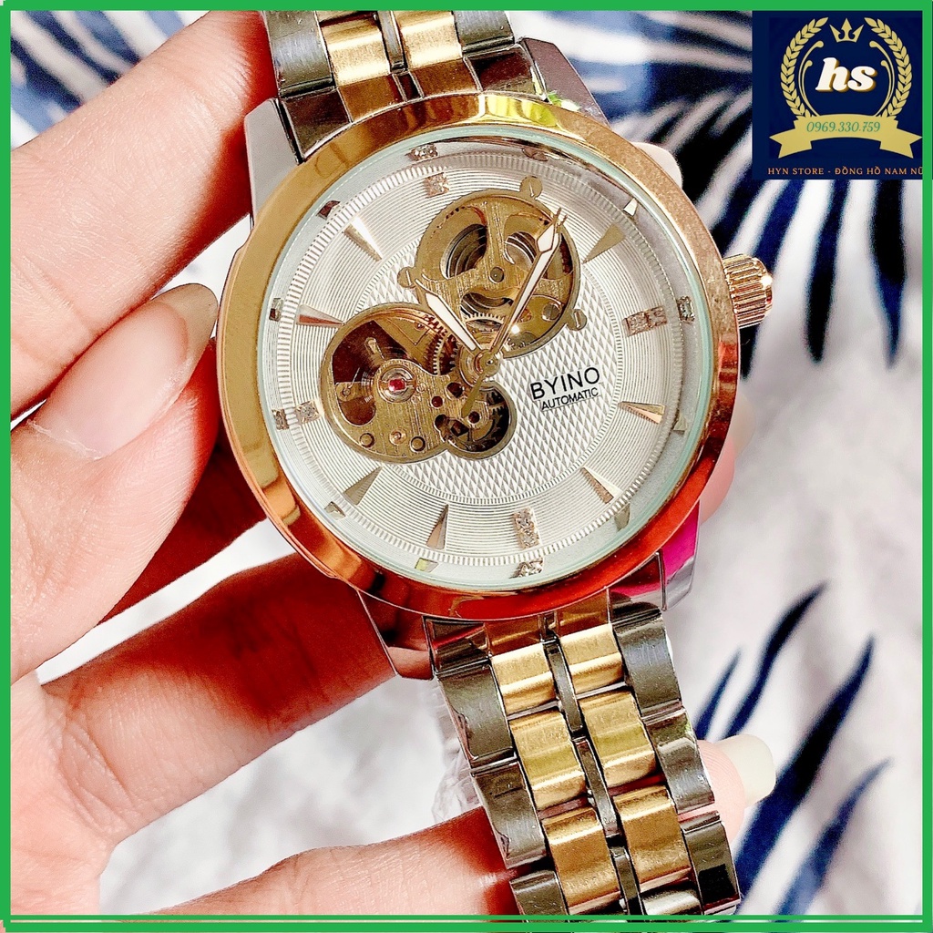 Đồng hồ cơ nam BYINO Lộ máy💖FreeShip 💖Dây thép không gỉ, đồng hồ cơ lộ máy💖 Hàng chính hãng cao cấp, BH 6 tháng | BigBuy360 - bigbuy360.vn