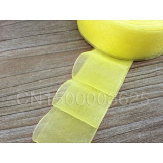 Ruy băng voan 5cm giá 1 mét màu xanh đỏ vàng cam hồng trắng tím