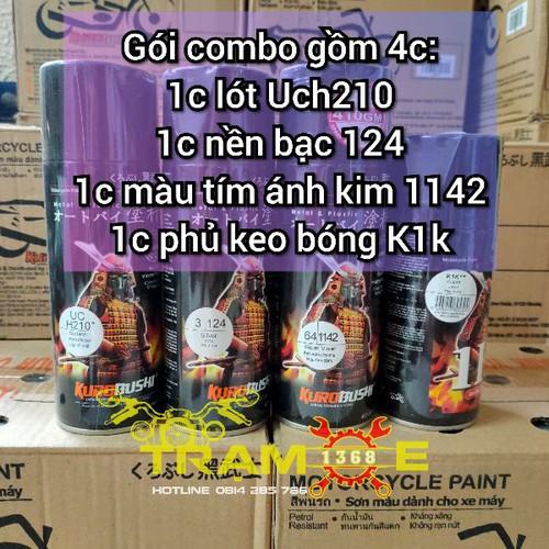 SƠN SAMURAI COMBO SƠN MÀU TÍM ÁNH KIM 1142, hàng xịn giá tốt, hàng xịn giá tốt