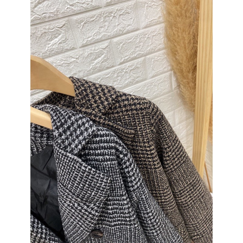 [Siêu Hot] Áo Dạ Kẻ Cổ Vest, Áo Khoác Dạ Kẻ 2Màu Siêu Xinh Có Ảnh Thật Kèm Video | BigBuy360 - bigbuy360.vn