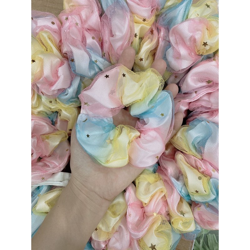 Dây cột tóc cỡ lớn in họa tiết trái cây nhiều màu đẹp thời trang dành cho nữ