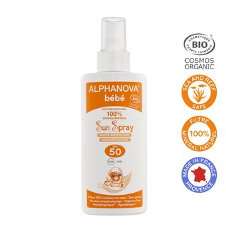 Kem chống nắng hữu cơ Alphanova SPF50 125g dạng xịt cho bé