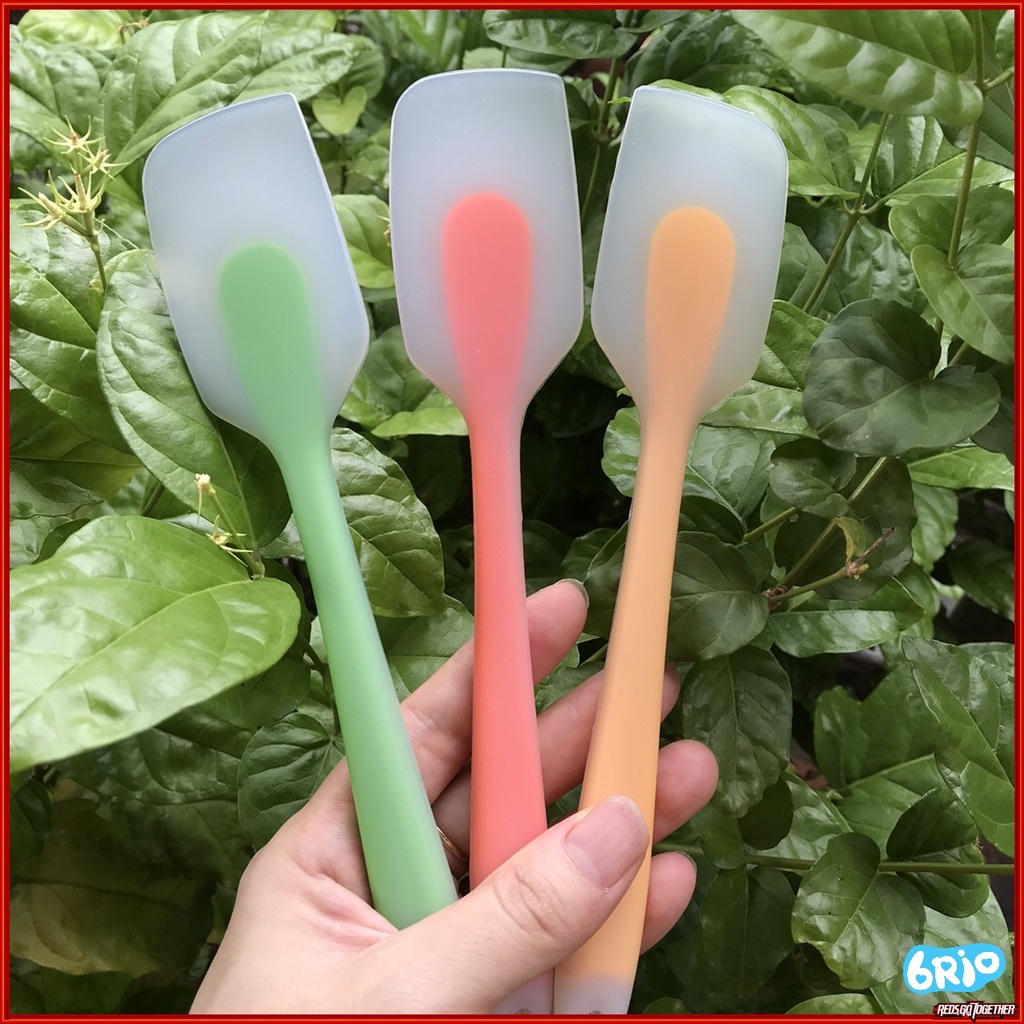 Phới trộn bột silicon làm bánh, cây vét Spatula phụ kiện làm bánh