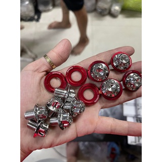 Ốc kiếng S3 Salaya + Lông đền Kitaco Đỏ