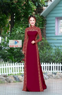 Vải áo dài tằm ý/ lụa nhật viền giả ren