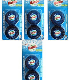 Combo 4 vỉ 8 viên tẩy xanh và làm thơm toilet Hando