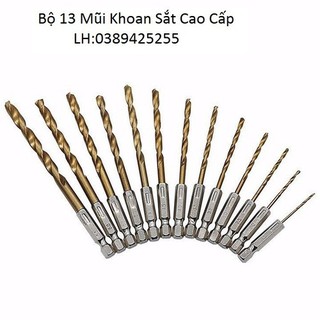 BỘ 13 MŨI KHOAN SẮT CAO CẤP