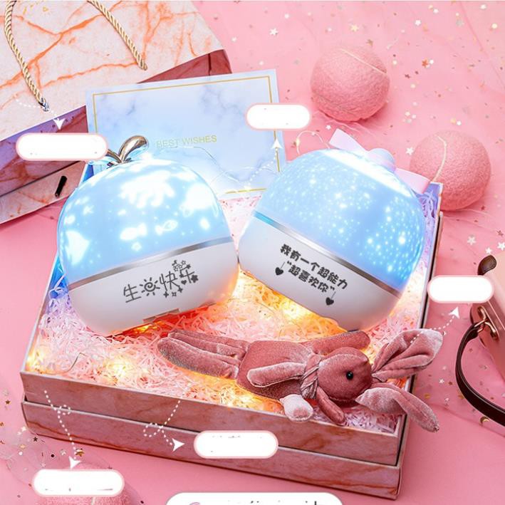 Đèn Ngủ Chiếu Sao 3D Tự Xoay, Cổ Tích, Đại Dương, Sinh Nhật Đèn LED Lãng Mạn
