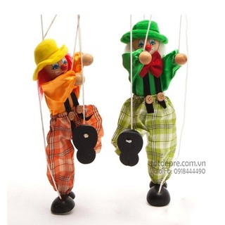 Con rối gỗ chú hề - Đồ chơi gỗ