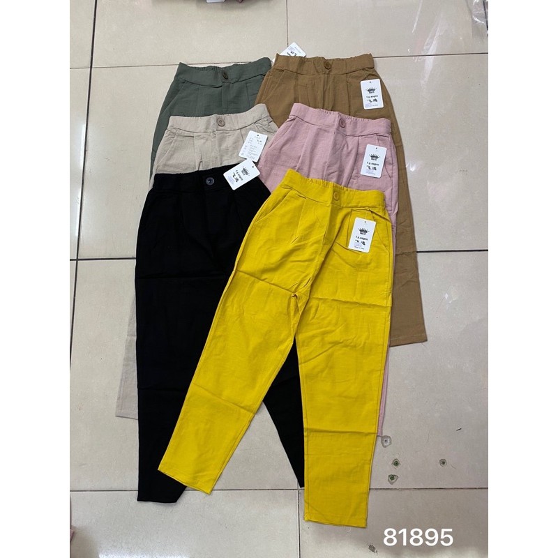 quần baggy vải đũi 9 tấc