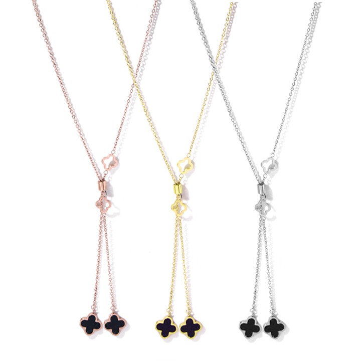 Dây chuyền nữ ttian hoa L V rớt cách điệu siêu đẹp, bền màu, chuẩn thời trang