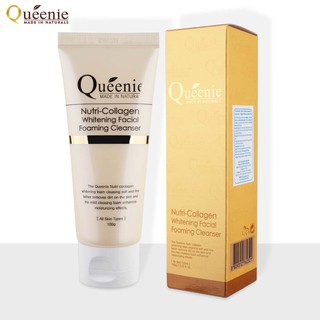SỮA RỬA MẶT TẠO BỌT DƯỠNG TRẮNG DA BỔ SUNG COLLAGEN QUEENIE 100G - MỸ PHẨM HÀN QUỐC