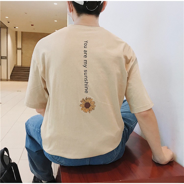 Áo thun tay lỡ form rộng - phông nam nữ cotton oversize - T shirt you are my sunshine - 2N Unisex