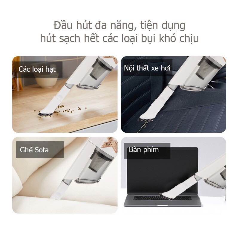 [TẶNG BỘ LỌC HEPA] Máy Hút Bụi Cầm Tay Yangzi Siêu Bền Và Lực Hút Cực Khỏe 12000Pa Chính hãng Dreamhouse