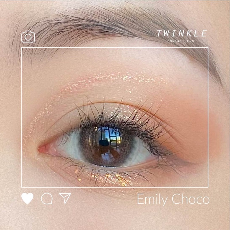 Kính áp tròng/Lens Emily Choco lens nâu choco lens tự nhiên