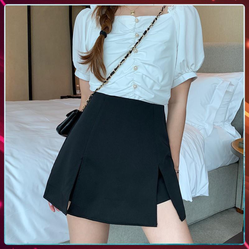 Quần Sooc Nữ Giả Váy Chữ A xẻ tà , Quần Short giả váy chữ a ngắn - mẫu xẻ tà | BigBuy360 - bigbuy360.vn