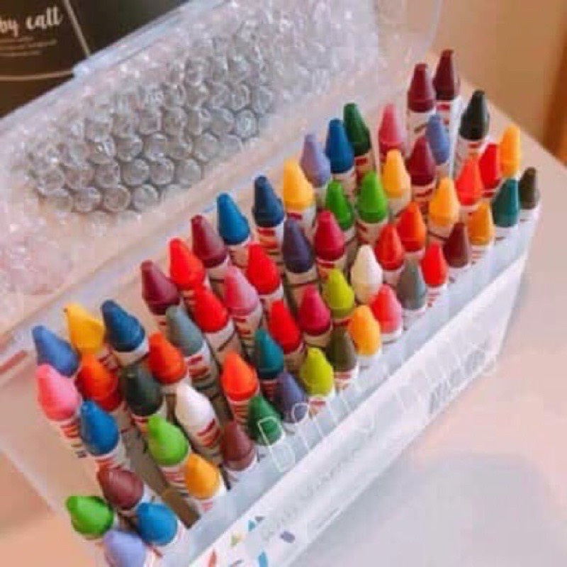 Hộp Bút Màu Sáp 64 Màu Cho Bé, Chất Liệu An Toàn, Màu Sắc Sinh Động, Cho Bé Thỏa Sức Sáng Tạo